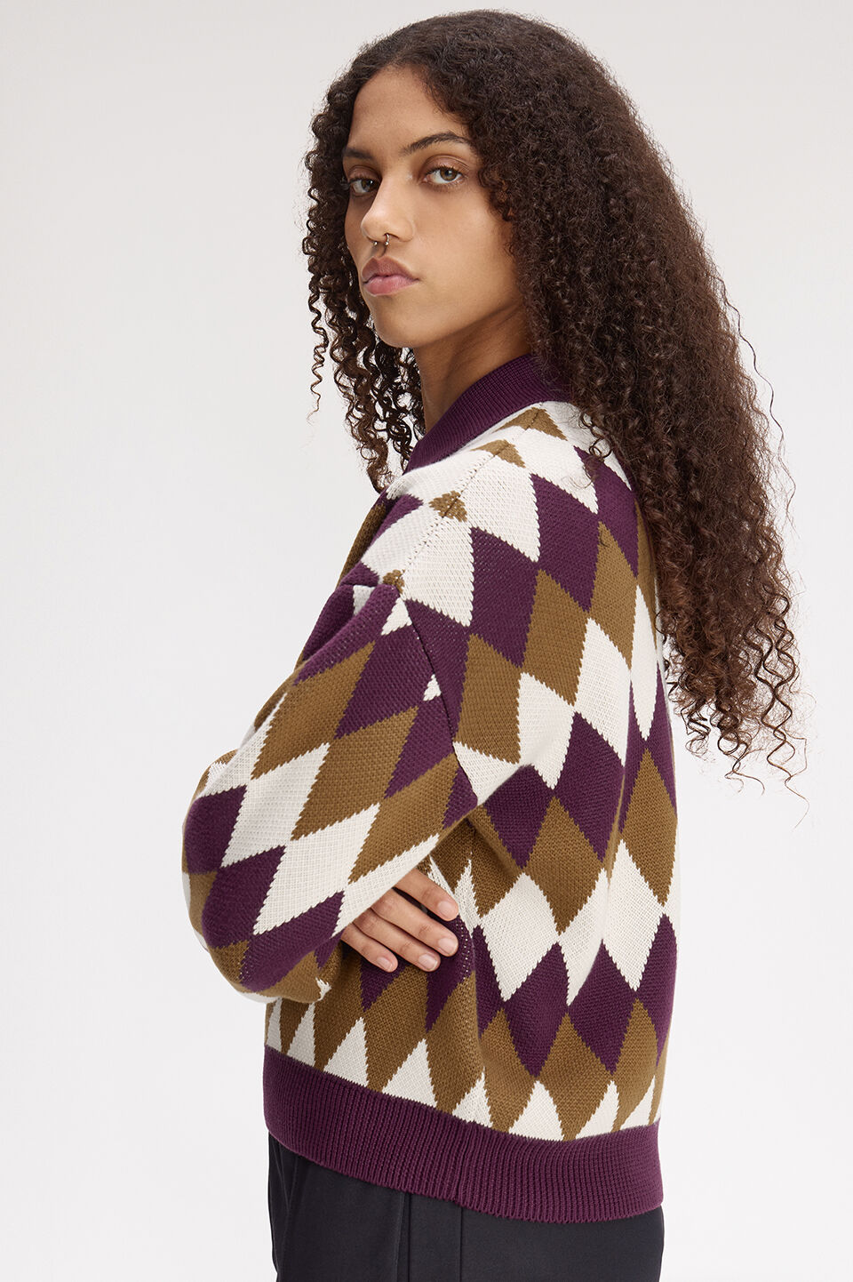 FRED PERRY 「FRED PERRY／DIAMOND JACQUARD KNITTED SHIRT／ダイヤモンドジャカードニットポロシャツ」|ポロシャツ|