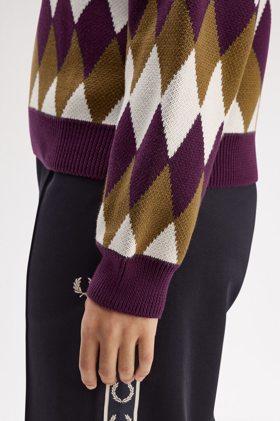 FRED PERRY 「FRED PERRY／DIAMOND JACQUARD KNITTED SHIRT／ダイヤモンドジャカードニットポロシャツ」|ポロシャツ|