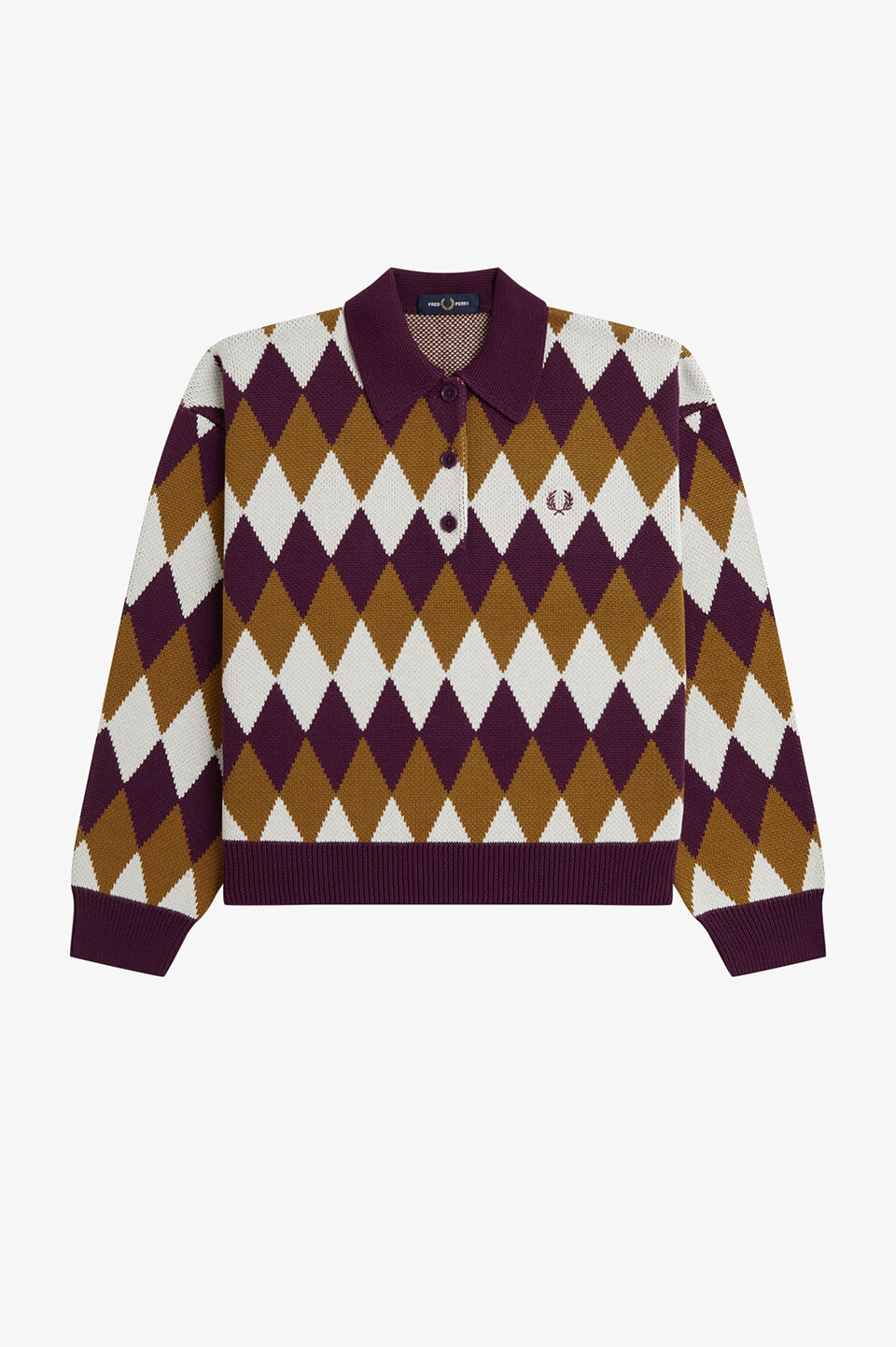 FRED PERRY 「FRED PERRY／DIAMOND JACQUARD KNITTED SHIRT／ダイヤモンドジャカードニットポロシャツ」|ポロシャツ|