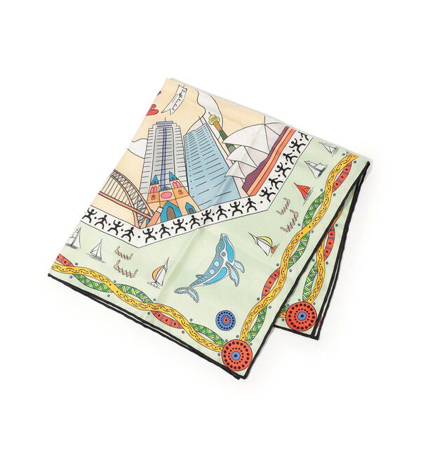 TOMORROWLAND GOODS「Kinloch シルクスカーフ」|バンダナ・スカーフ|52 イエロー系