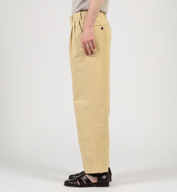 TOMORROWLAND BUYING WEAR「Cellar Door NEV コットンリネン 2プリーツ サイドアジャスターワイドパンツ」|チノ|