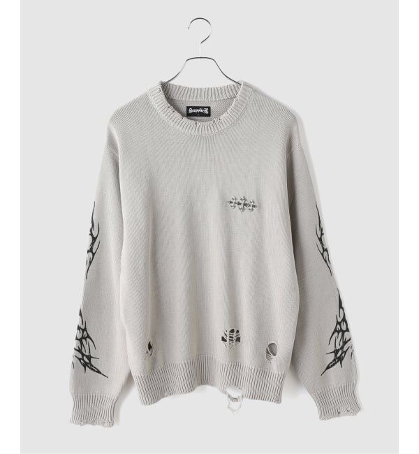 JOINT WORKS「SUPPLIER / サプライヤー Distressed Tribal Bones Knit」|ニット・セーター|