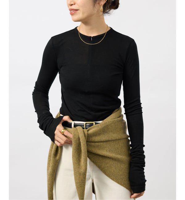 VERMEIL par iena「《予約》INSCRIRE アンスクリア Wool Fraise Zip up Tee」|Tシャツ・カットソー|