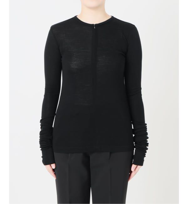 VERMEIL par iena「《予約》INSCRIRE アンスクリア Wool Fraise Zip up Tee」|Tシャツ・カットソー|