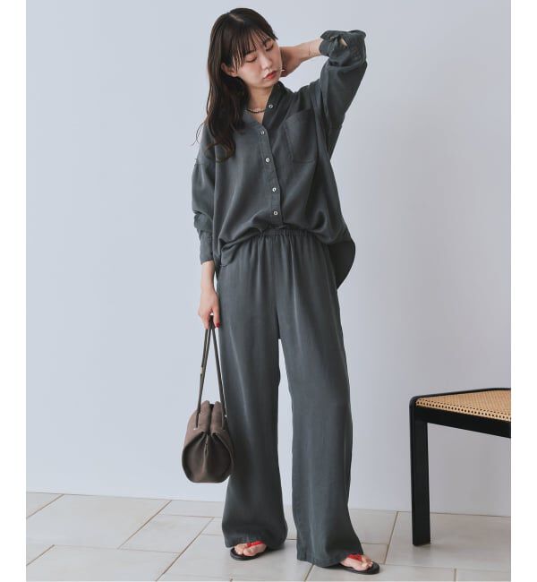SLOBE IENA「《シリーズあり/セットアップ可/追加》製品染めシャツ」|シャツ・ブラウス|
