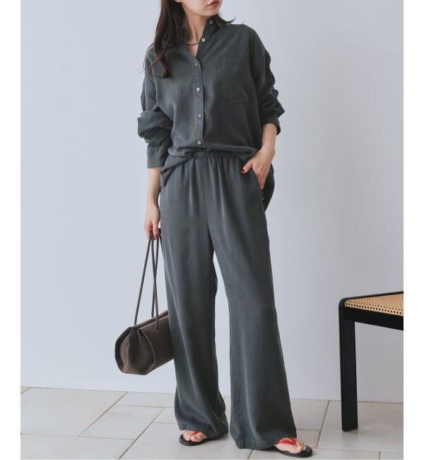 SLOBE IENA「《シリーズあり/セットアップ可/追加》製品染めシャツ」|シャツ・ブラウス|