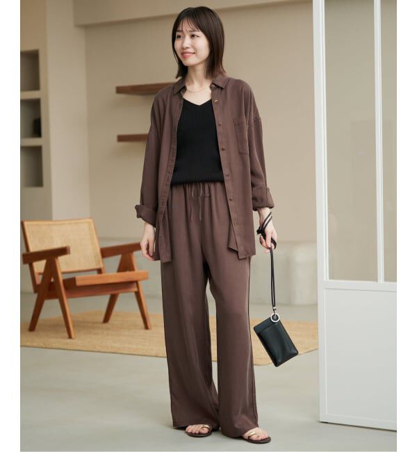 SLOBE IENA「《シリーズあり/セットアップ可/追加》製品染めシャツ」|シャツ・ブラウス|