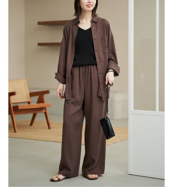SLOBE IENA「《シリーズあり/セットアップ可/追加》製品染めシャツ」|シャツ・ブラウス|