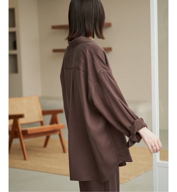 SLOBE IENA「《シリーズあり/セットアップ可/追加》製品染めシャツ」|シャツ・ブラウス|