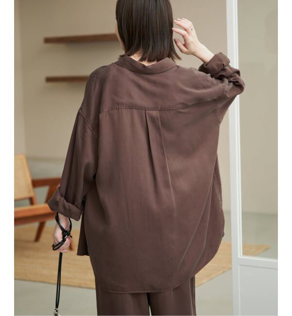 SLOBE IENA「《シリーズあり/セットアップ可/追加》製品染めシャツ」|シャツ・ブラウス|