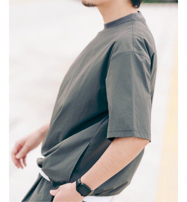 EDIFICE「【EDIFICE ALL-DAY SETUPシリーズ】2点セット プルオーバー Tシャツ&ショーツ」|シャツ・ブラウス|