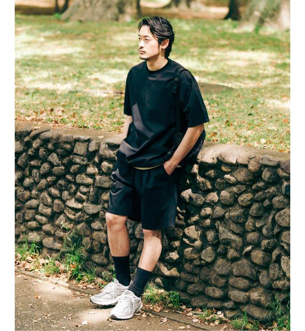 EDIFICE「【EDIFICE ALL-DAY SETUPシリーズ】2点セット プルオーバー Tシャツ&ショーツ」|シャツ・ブラウス|