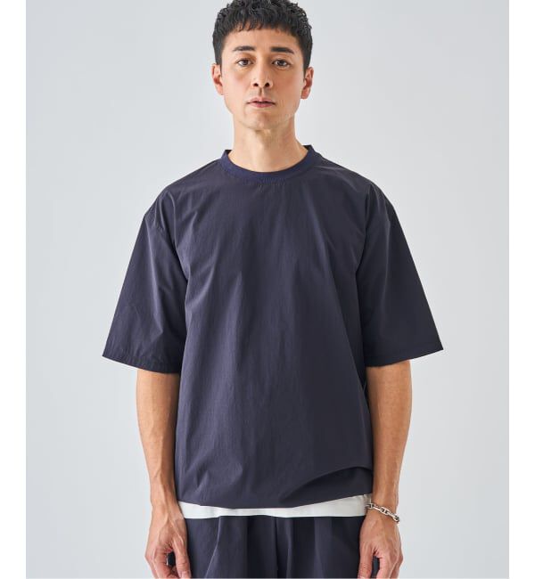 EDIFICE「【EDIFICE ALL-DAY SETUPシリーズ】2点セット プルオーバー Tシャツ&ショーツ」|シャツ・ブラウス|
