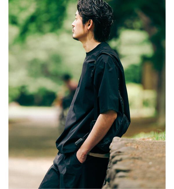 EDIFICE「【EDIFICE ALL-DAY SETUPシリーズ】2点セット プルオーバー Tシャツ&ショーツ」|シャツ・ブラウス|