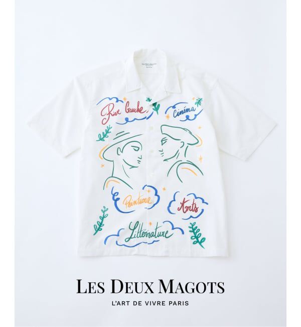 EDIFICE「LES DEUX MAGOTS (ドゥマゴ) アートシャツ」|シャツ・ブラウス|