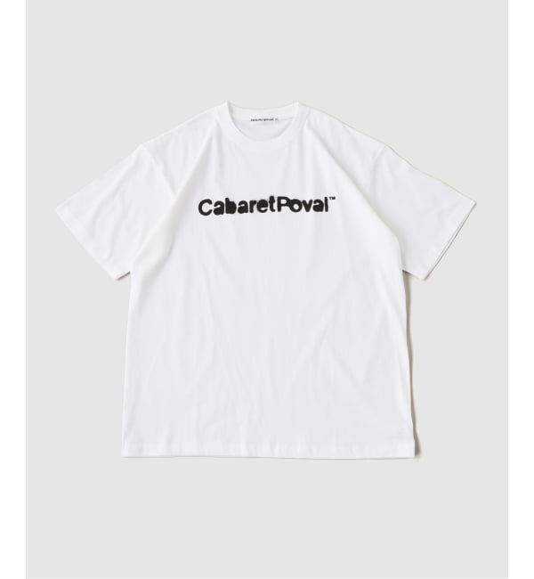 417 EDIFICE「cabaret poval / キャバレーポバール Stencil Logo Tee」|Tシャツ・カットソー|ホワイト