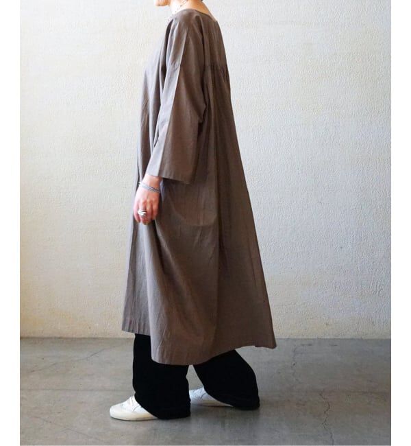 journal standard luxe「【SOIL】60s CAMBRIC SIDE GATHERED DRESS」|ワンピース|カーキ