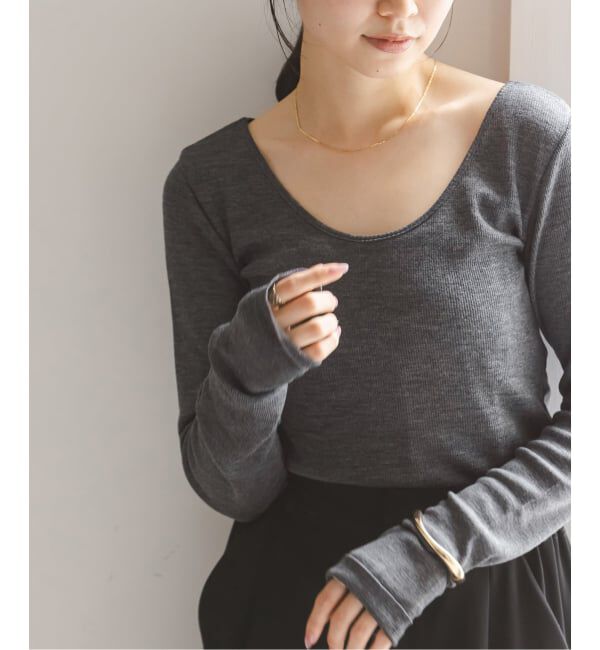 NOBLE「ウールテレコニュアンスネックプルオーバー」|Tシャツ・カットソー|