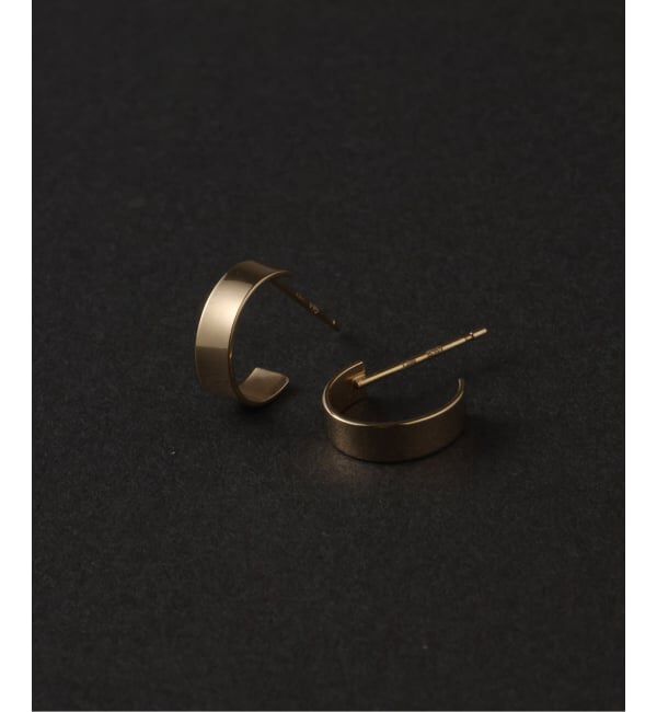 Lilas by Spick&Span「《予約》フラット10mmピアス K10（両耳）」|ピアス|ゴールド