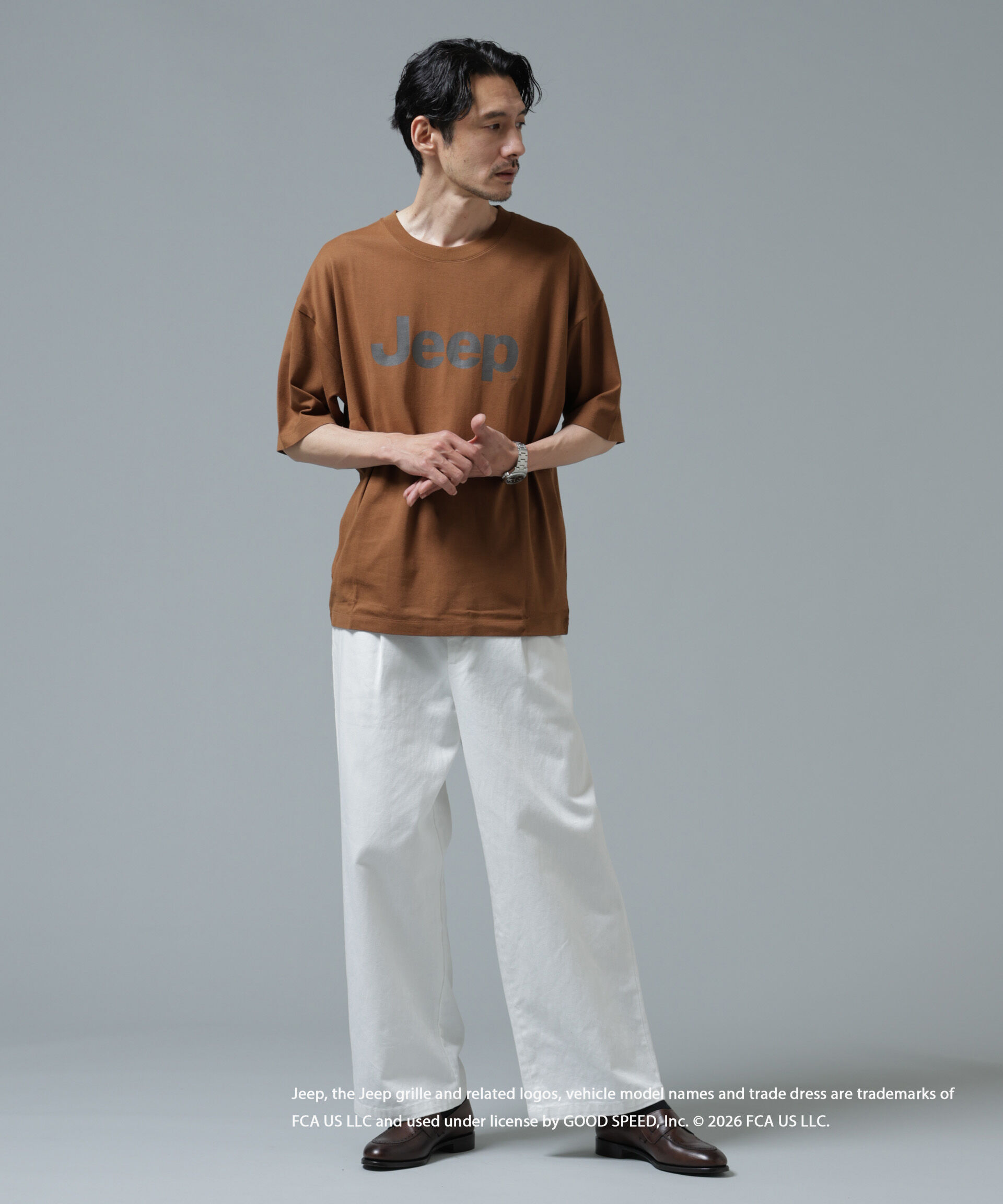 NANO universe「GOOD ROCK SPEED&times;Anti Soaked(R) 汗染み防止 ジープ Tシャツ」|Tシャツ・カットソー|
