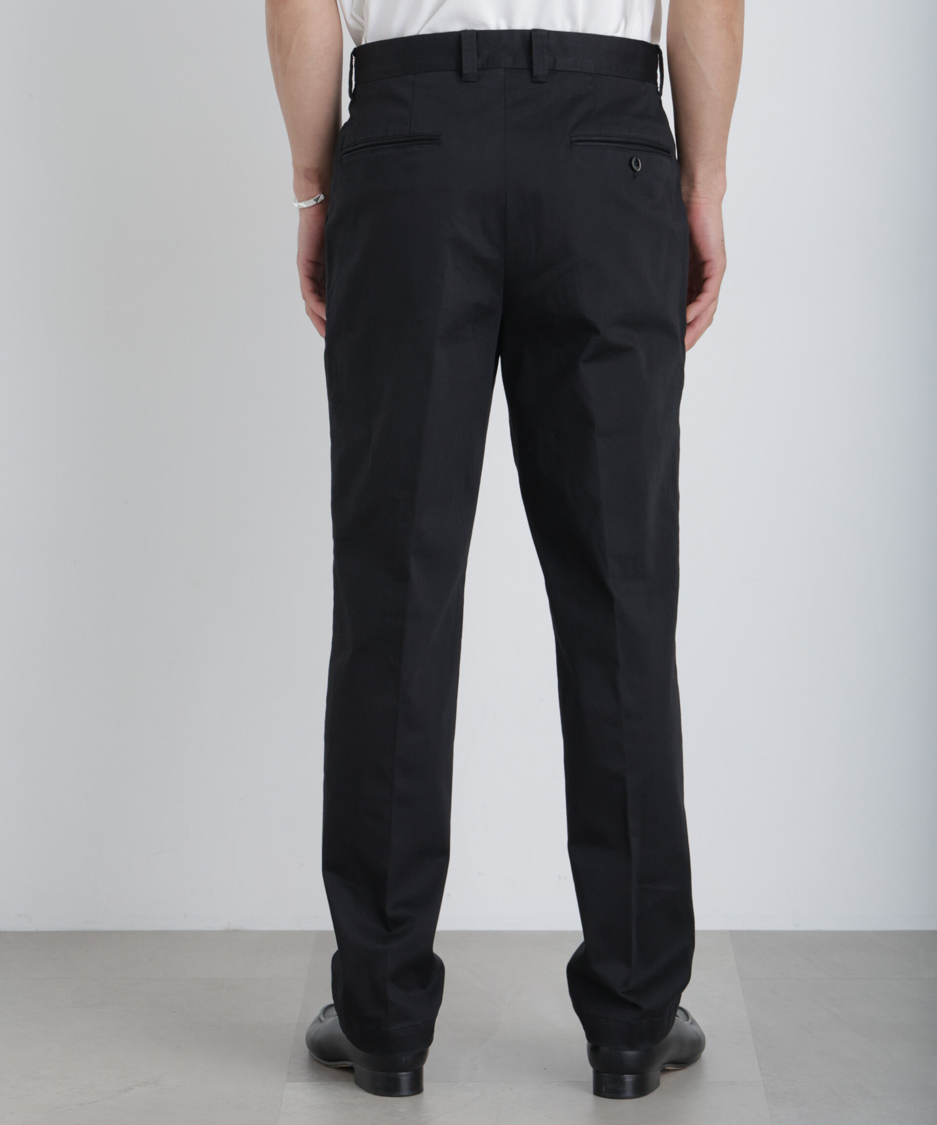 NANO universe「NewOnTrousers フェードサテンSlim テーパー」|チノ|