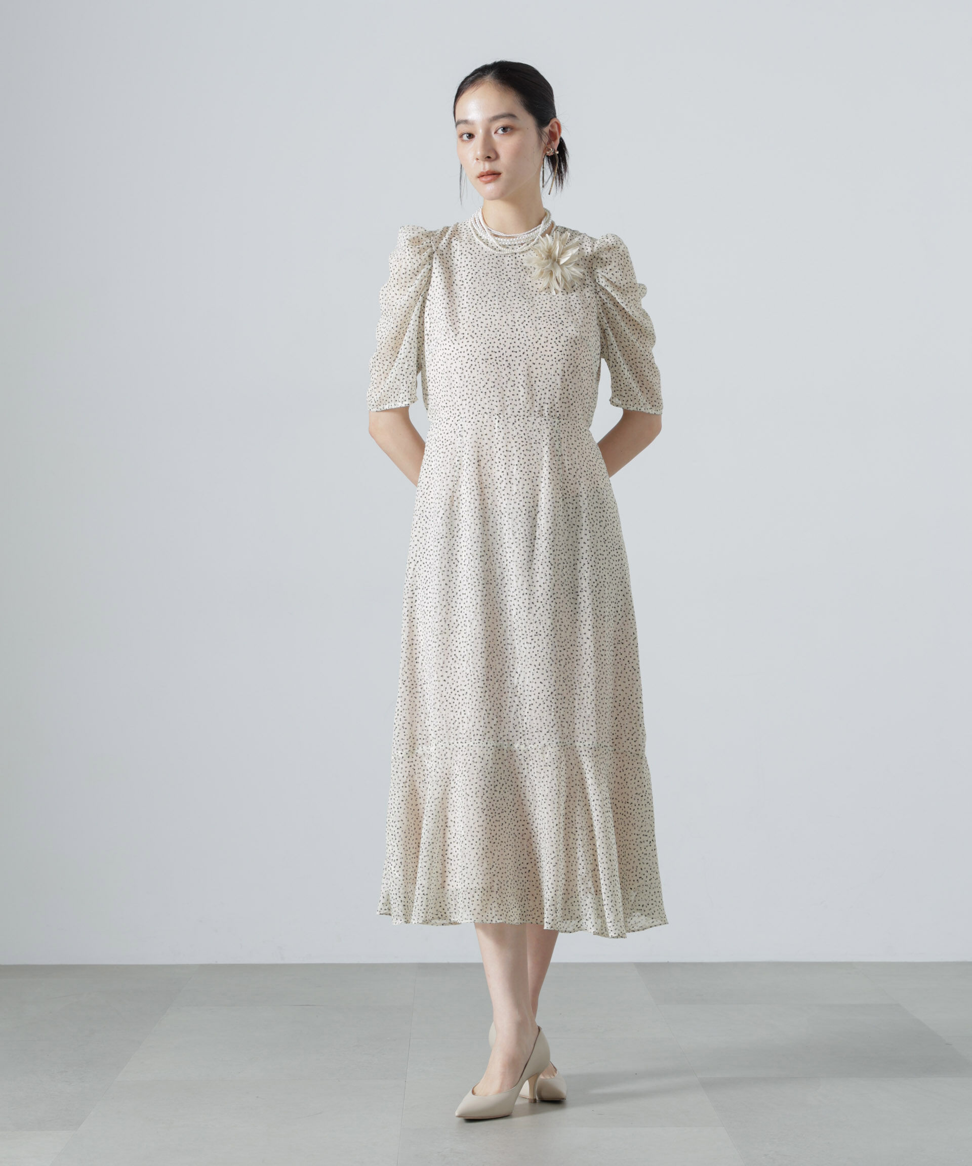 NANO universe「troisiemechaco/OPAL DOT PRINT ワンピース」|ワンピース|アイボリー7