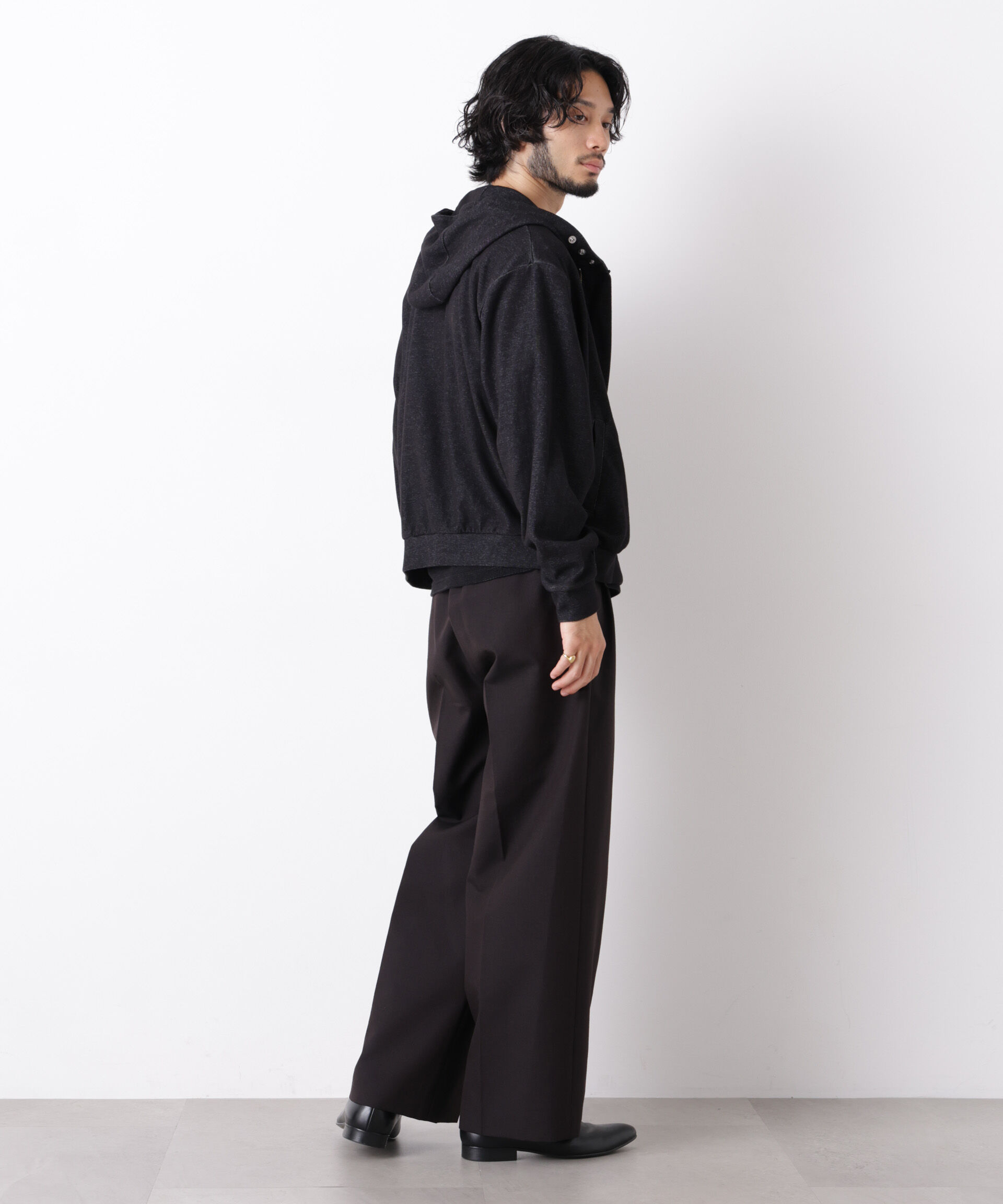 NANO universe「｢ASSEMBLANC｣WOOLOX 2タックトラウザーズ(セットアップ可)」|チノ|