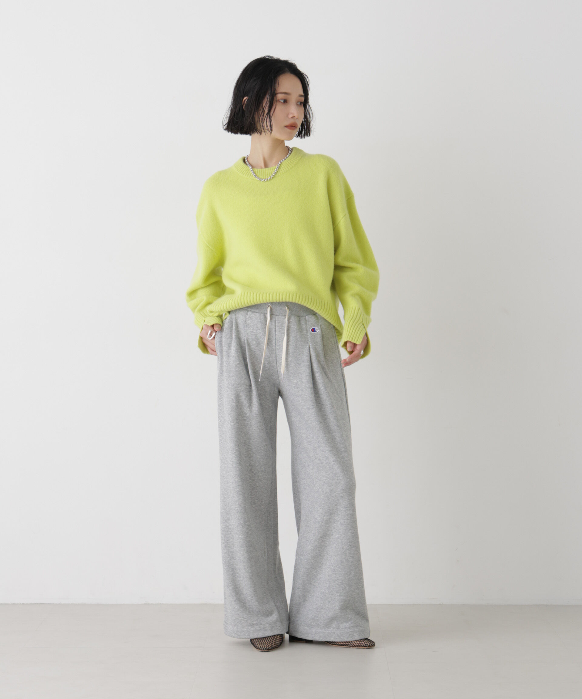 NANO universe「Champion/WIDE SWEATPANTS」|チノ|