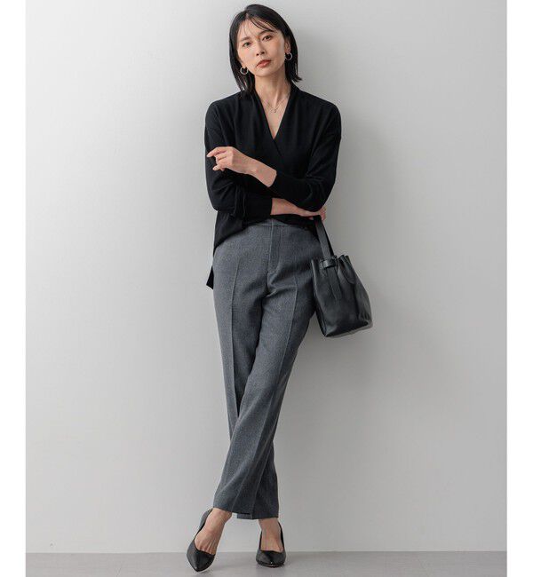 23区「【洗える】ウールライクカルゼ テーパードパンツ」|その他|