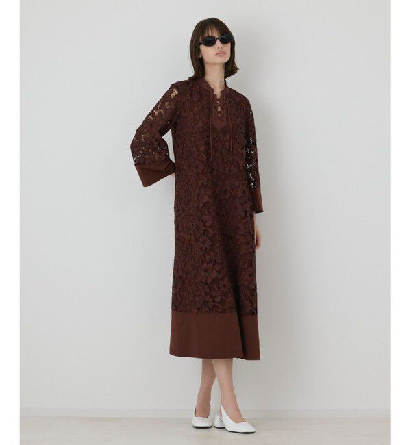 GRACE CONTINENTAL「カットワークAラインワンピース」|ワンピース|