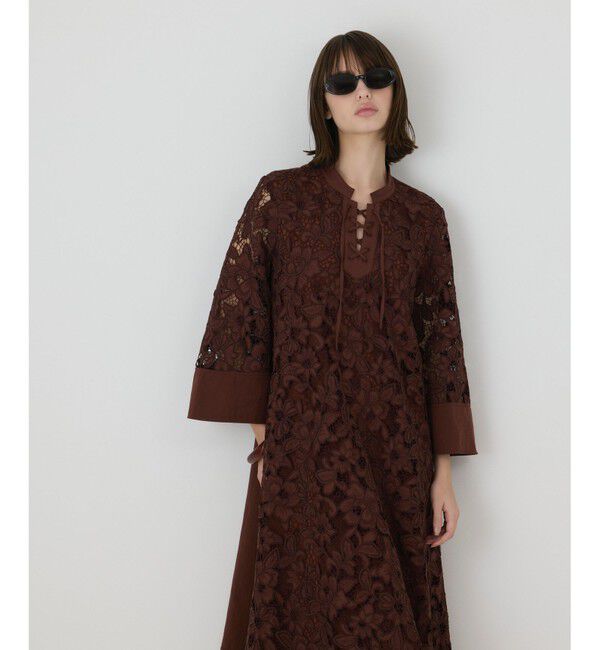 GRACE CONTINENTAL「カットワークAラインワンピース」|ワンピース|