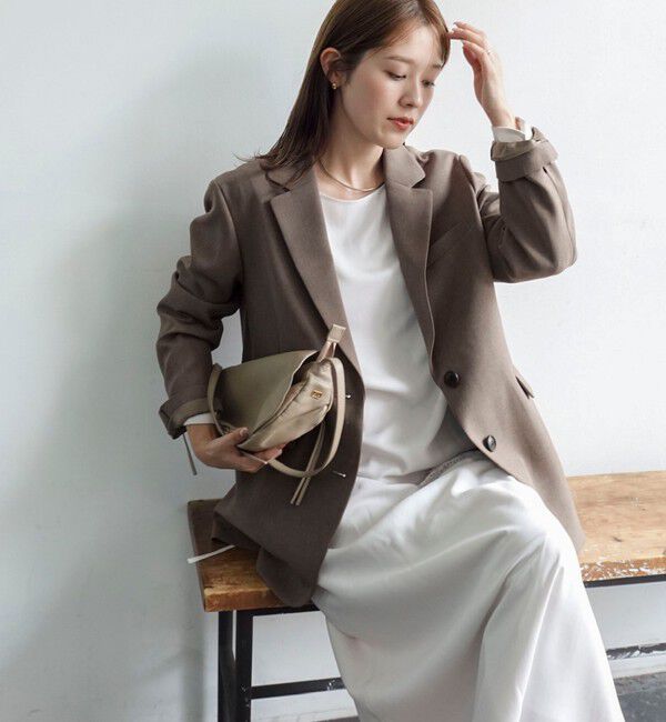 NOLLEY'S「【PR阿部☆別注】《抗ピリング/ストレッチ》ウォッシャブルダブルクロスオーバージャケット」|テーラードジャケット|