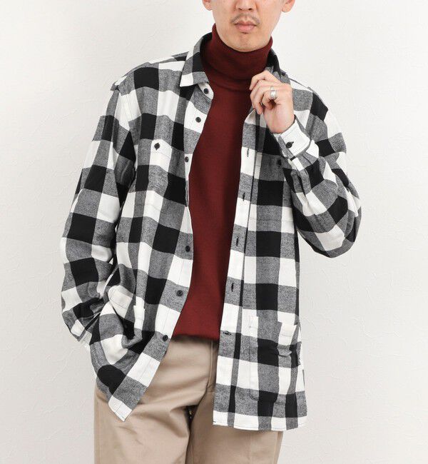 NOLLEY'S goodman「バッファローチェック シャツカバーオール 26AW」|シャツ・ブラウス|ホワイト系その他