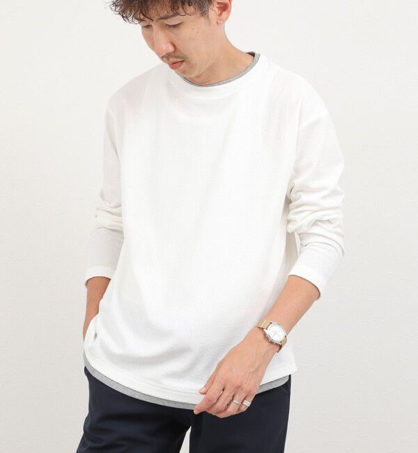 NOLLEY'S goodman「リンクスダブルカラー LS Tee 26AW」|Tシャツ・カットソー|ホワイト