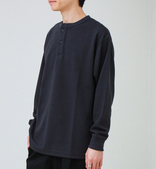 GLOSTER「ワッフルヘンリーネックロンＴ」|Tシャツ・カットソー|