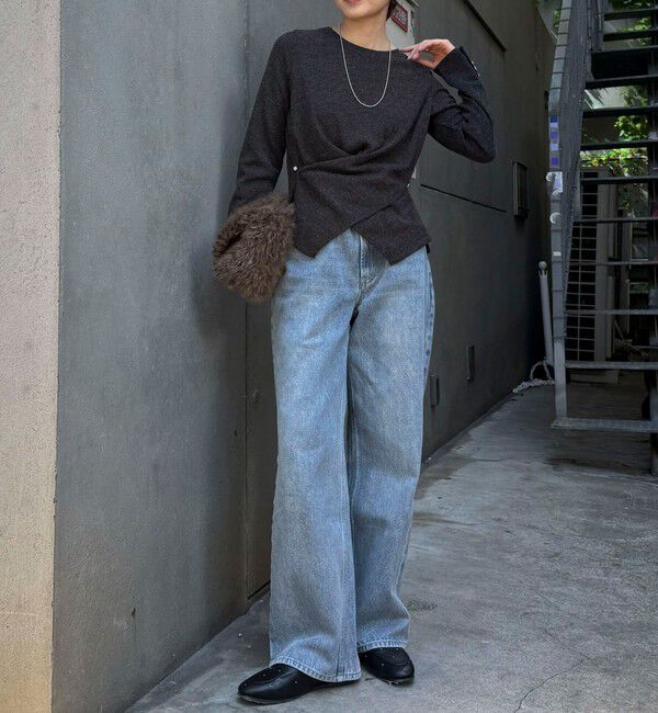 fredy emue「リブニットソーカシュクールプルオーバー」|Tシャツ・カットソー|
