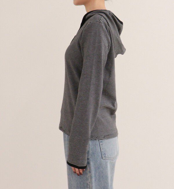 fredy emue「ヘンリーネックボーダーフーディ」|Tシャツ・カットソー|