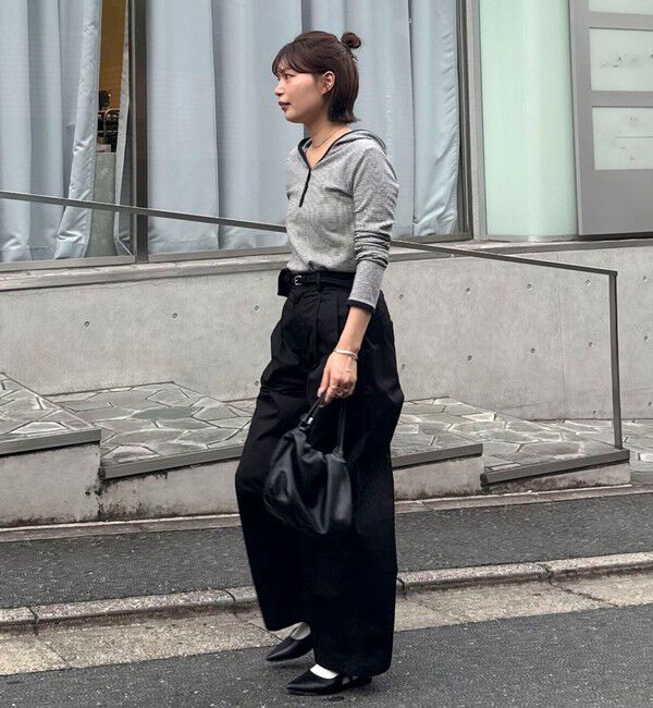 fredy emue「ヘンリーネックボーダーフーディ」|Tシャツ・カットソー|