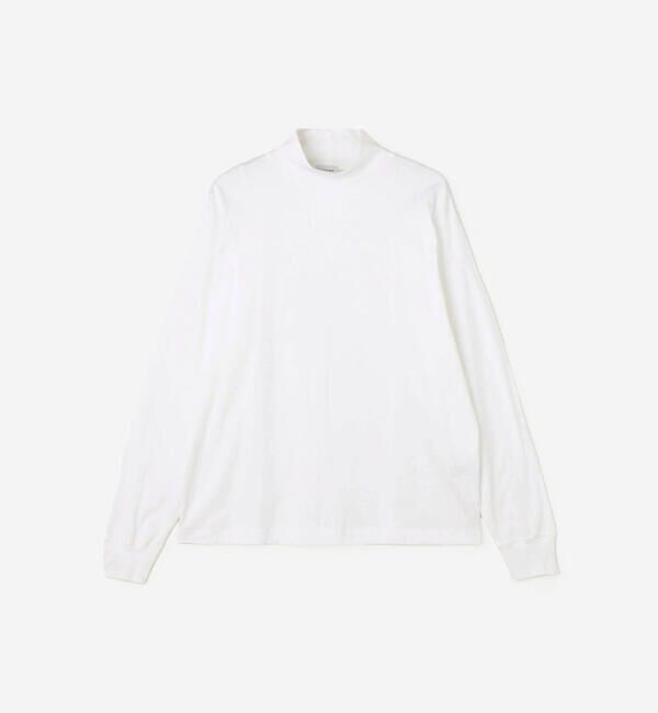 handvaerk「handvaerk | 60/2 モックネック 長袖Tシャツ MEN」|Tシャツ・カットソー|WHITE