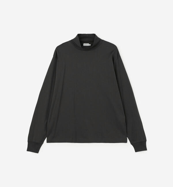 handvaerk「handvaerk | 60/2 モックネック 長袖Tシャツ MEN」|Tシャツ・カットソー|DKGREY