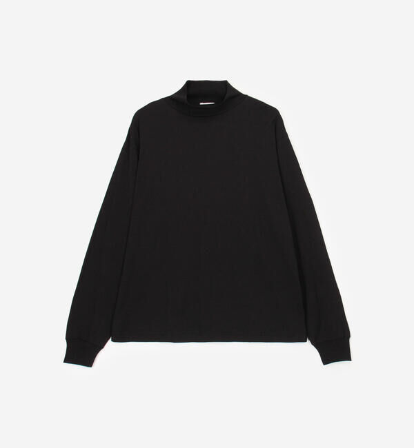 handvaerk「handvaerk | 60/2 モックネック 長袖Tシャツ MEN」|Tシャツ・カットソー|BLACK