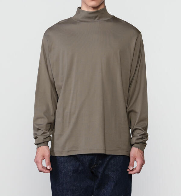 handvaerk「handvaerk | 60/2 モックネック 長袖Tシャツ MEN」|Tシャツ・カットソー|