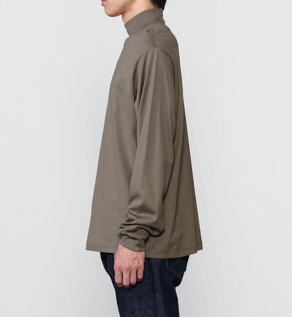 handvaerk「handvaerk | 60/2 モックネック 長袖Tシャツ MEN」|Tシャツ・カットソー|