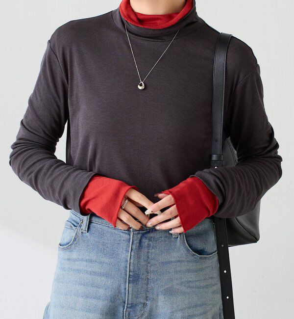  「《新デザイン登場！》袖切替シアータートル」|Tシャツ・カットソー|