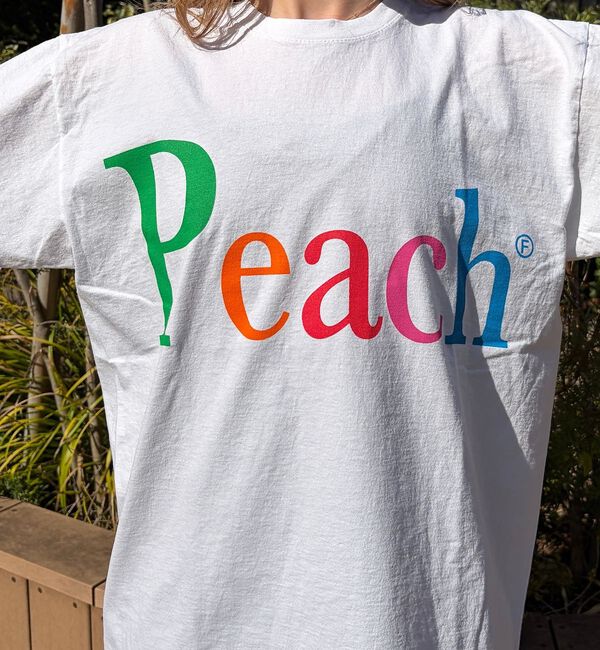 Rouge vif「【byeA./バイエー】Peach TEE/ロゴTシャツ」|Tシャツ・カットソー|