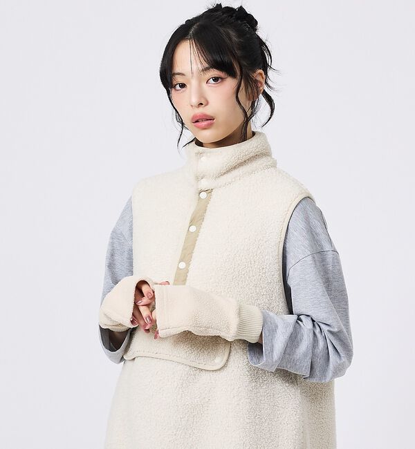 Rouge vif「【WILD THINGS/ワイルドシングス】MINI BOA HAND WARM」|手袋|
