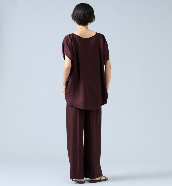 Liesse「《定番》麻調ボートネックブラウス（セットアップ可）」|シャツ・ブラウス|