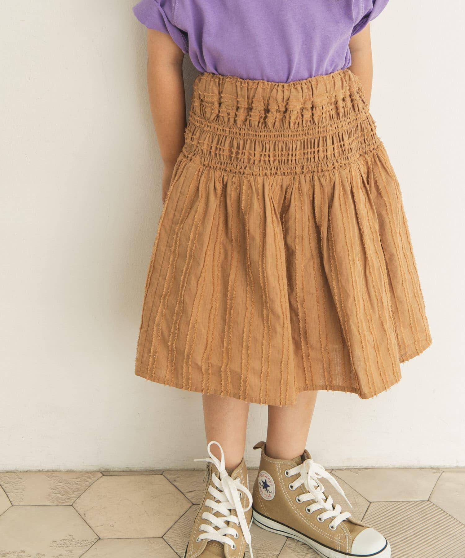 URBAN RESEARCH DOORS「ドビーシャーリングスカート(KIDS)」|その他|キャメル