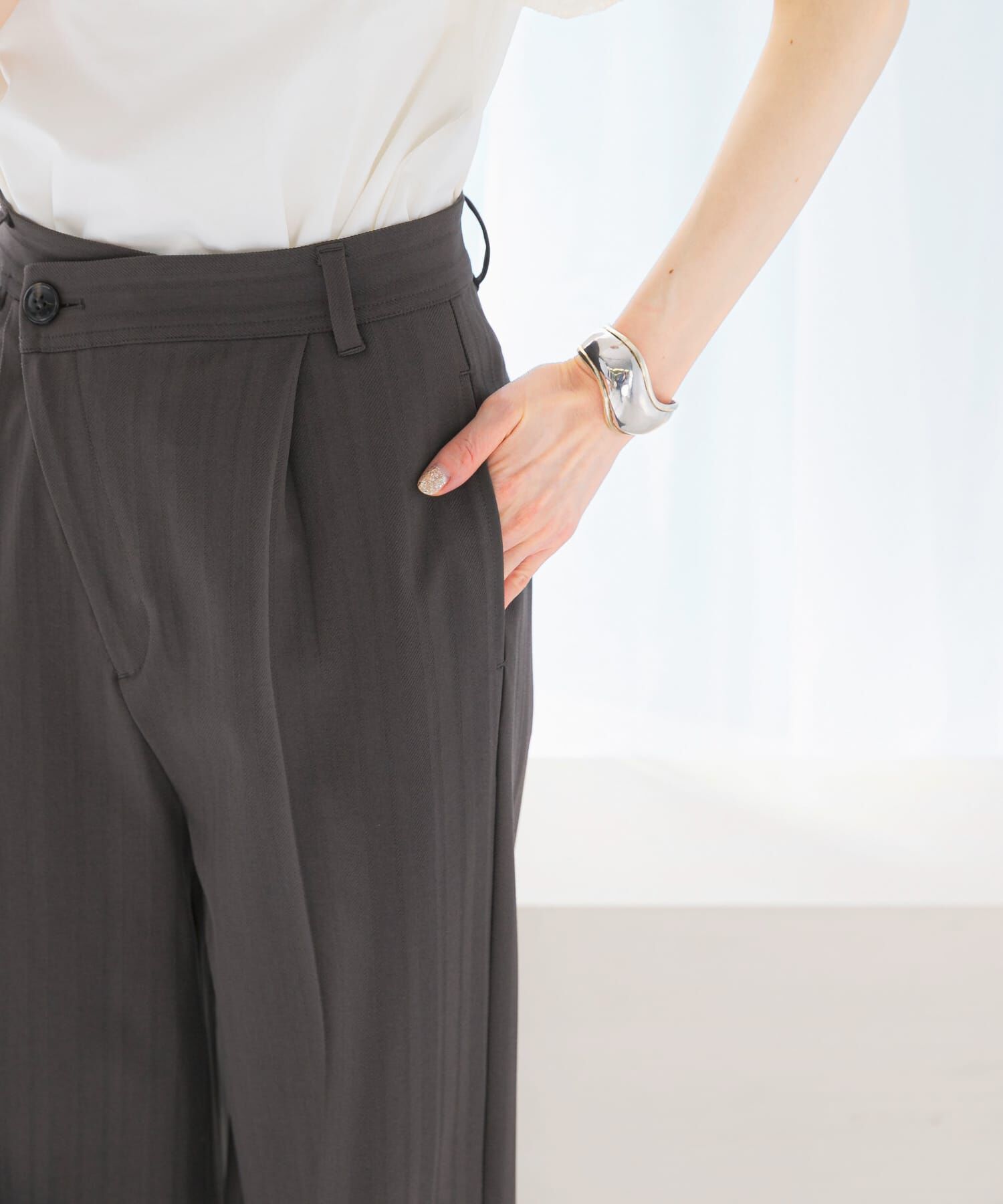 URBAN RESEARCH ROSSO「ヘリンボーンラップストレートパンツ」|その他|