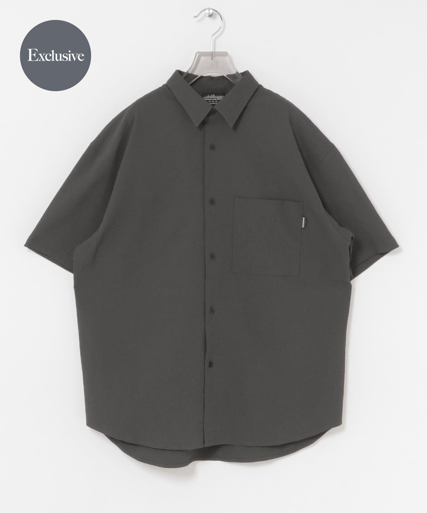 URBAN RESEARCH「『吸水速乾/UVカット』『別注』THOUSAND MILE&times;URBAN RESEARCH　WASHER CODE SHIRTS」|シャツ・ブラウス|チャコールグレー